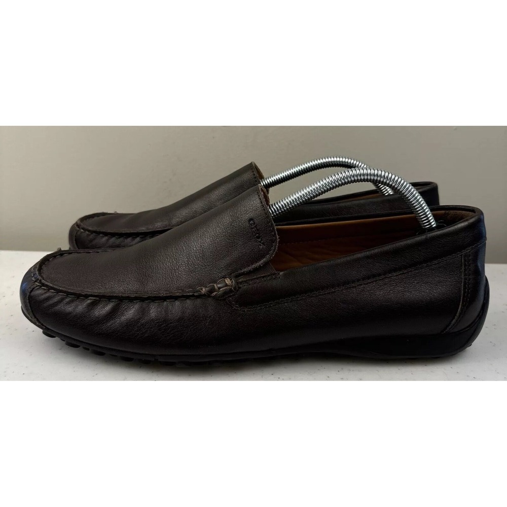 Geox Respira Men's Brown Leather Slip On Loafers Shoes US 10 / EU 43